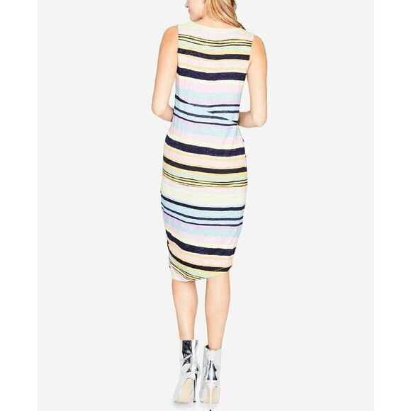 RACHEL ROY Sleeveless Asymmetrical Striped Dress M NWT - Picture 2 of 3